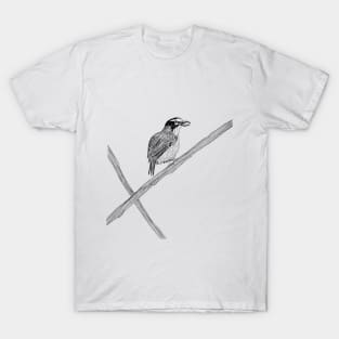 Slaty Capped bird illustration T-Shirt